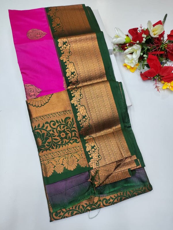 Stock Clearance Saree (B-5) SCK252 - Sri Sakthi Pugazh Tex - Soft Silk