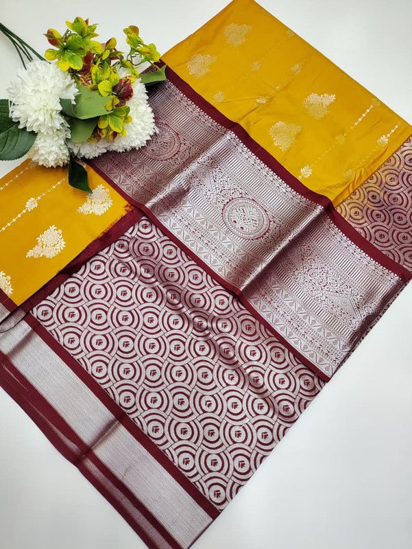 Sundari Semi Silk Saree with elegant zari work for wedding wear
