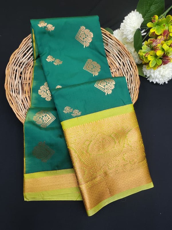 Sundari Semi Silk Saree with elegant zari work for wedding wear