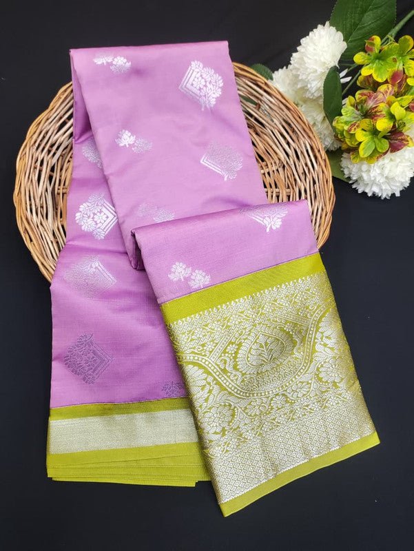 Sundari Semi Silk Saree with elegant zari work for wedding wear