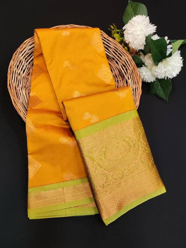Sundari Semi Silk Saree with elegant zari work for wedding wear
