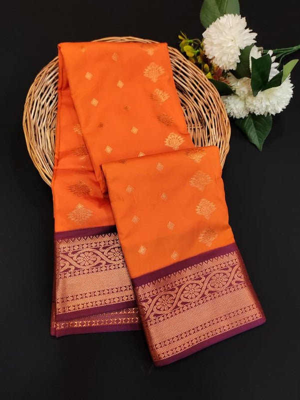 Sundari Semi Silk Saree with elegant zari work for wedding wear