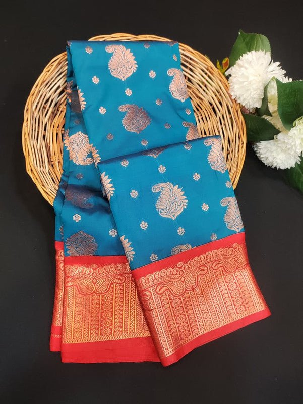 Sundari Semi Silk Saree with elegant zari work for wedding wear