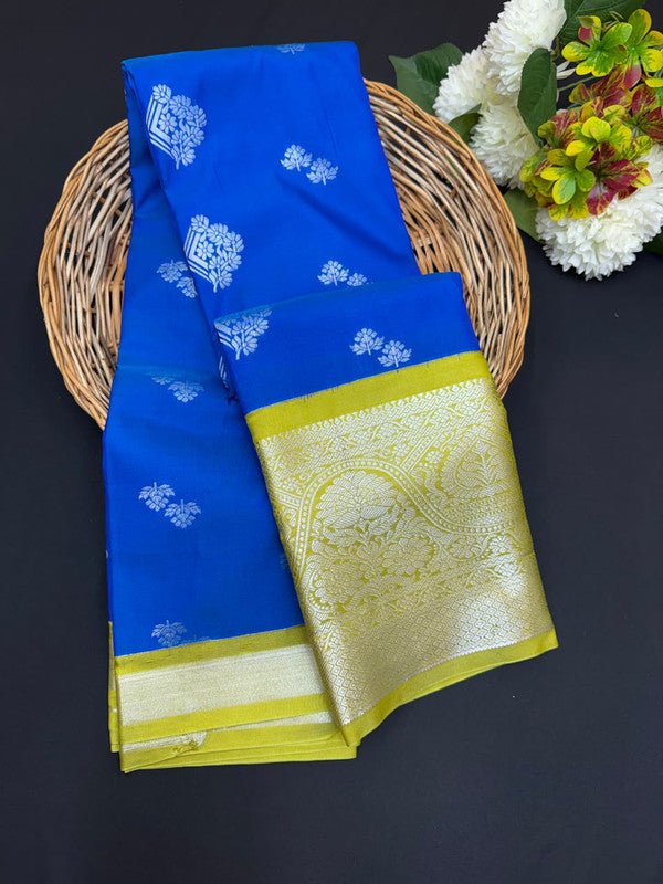 Sundari Semi Silk Saree with elegant zari work for wedding wear