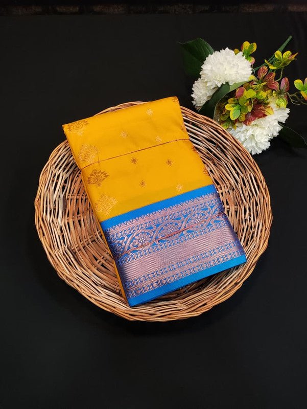 Sundari Semi Silk Saree with elegant zari work for wedding wear