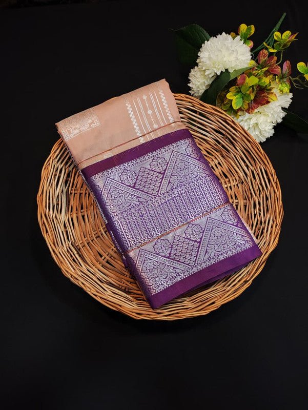Sundari Semi Silk Saree with elegant zari work for wedding wear