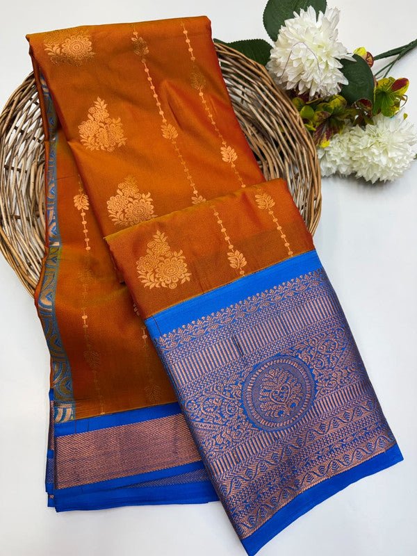 Sundari Semi Silk Saree with elegant zari work for wedding wear