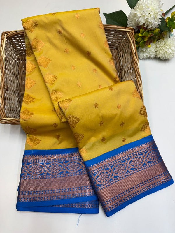 Sundari Semi Silk Saree with elegant zari work for wedding wear