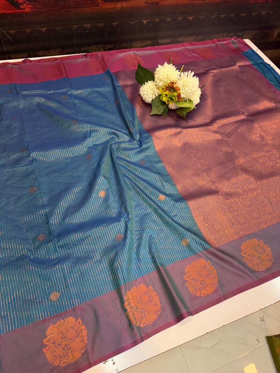 Varalakshmi Viratham Silk Zari Saree with Plain Blouse| VZ23 - Sri Sakthi Pugazh Tex VZ23 - Soft Silk Saree