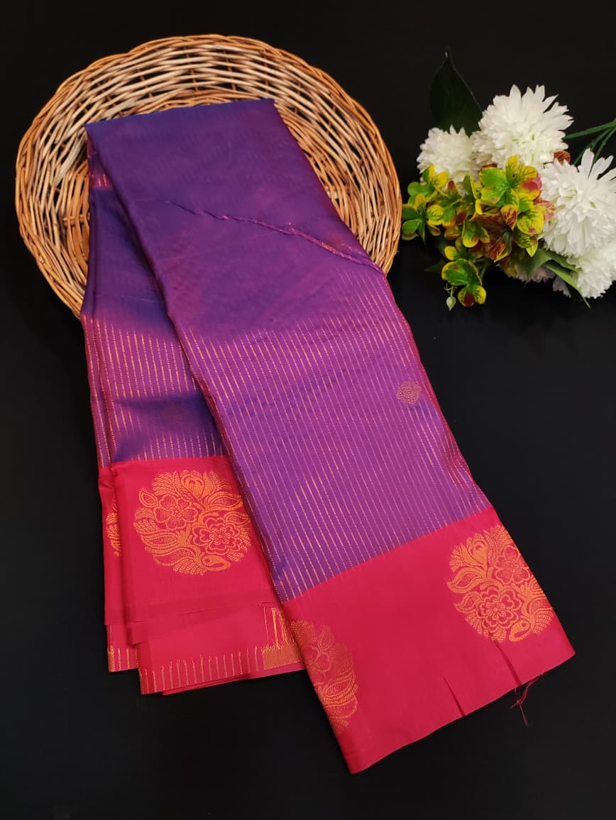 Varalakshmi Viratham Silk Zari Saree with Plain Blouse| VZ25 - Sri Sakthi Pugazh Tex VZ25 - Soft Silk Saree