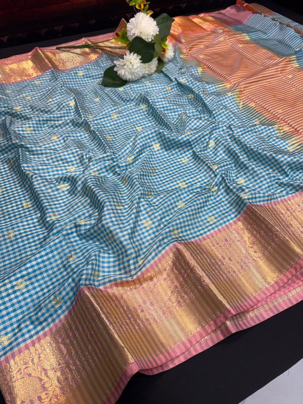 Premium Varanasi Saree in Silk Fabric with Elegant Zari Design