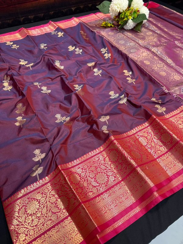 Premium Varanasi Saree in Silk Fabric with Elegant Zari Design