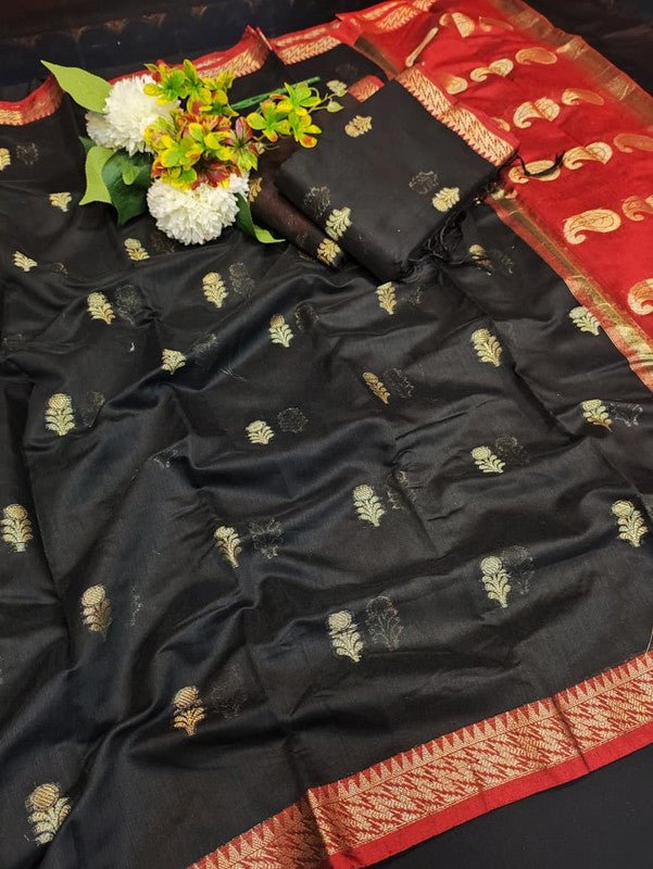 Premium Varanasi Saree in Silk Fabric with Elegant Zari Design