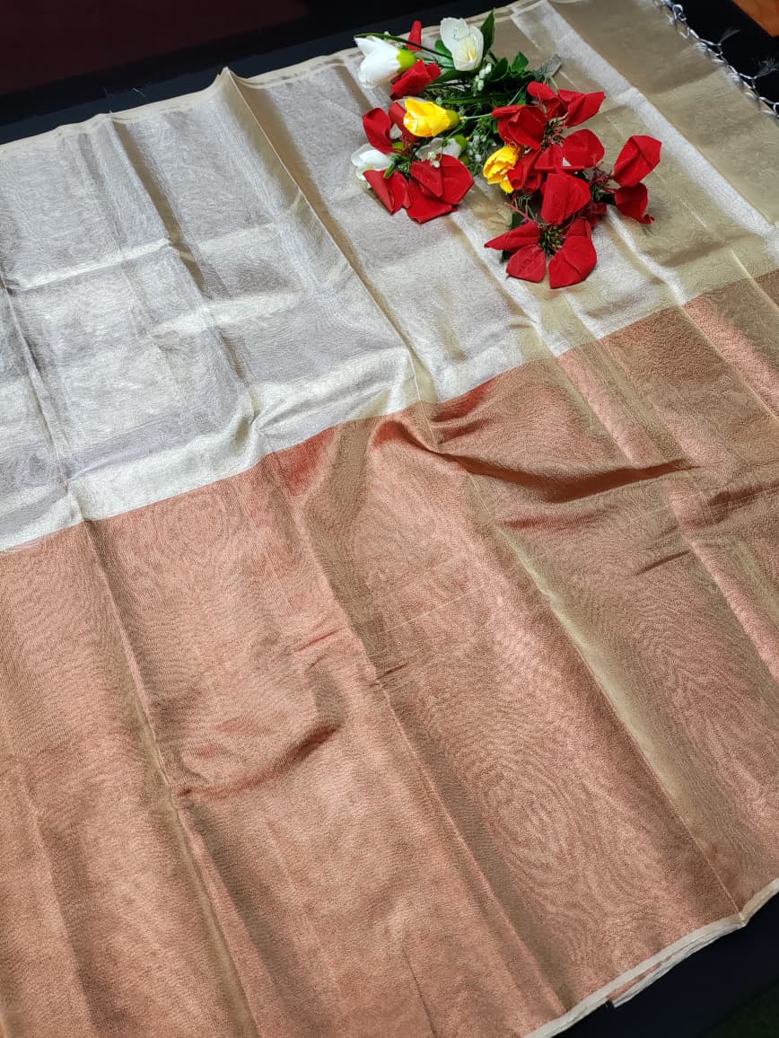 Varanasi Tissue Silk Half and Half VIR07 - Sri Sakthi Pugazh Tex VIR07 - Silk Saree