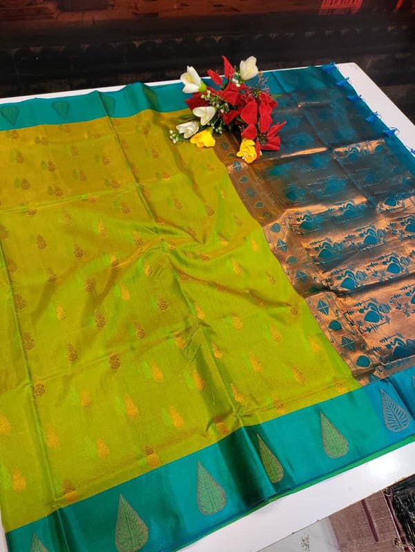 Premium Velvet Silk Saree with Zari Work for Wedding Wear