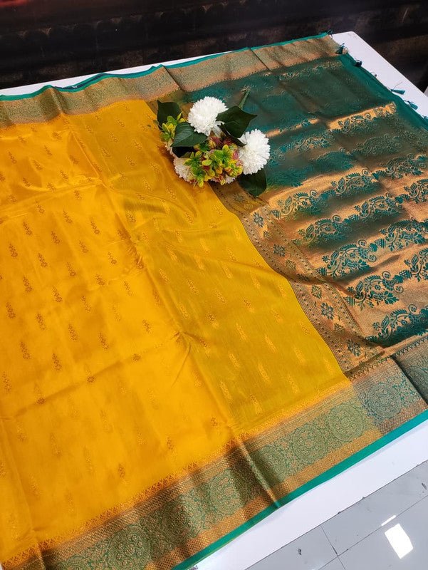 Premium Velvet Silk Saree with Zari Work for Wedding Wear