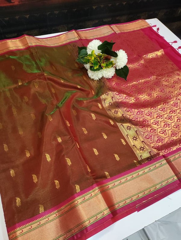 Premium Velvet Silk Saree with Zari Work for Wedding Wear