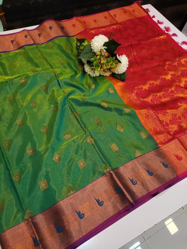 Premium Velvet Silk Saree with Zari Work for Wedding Wear