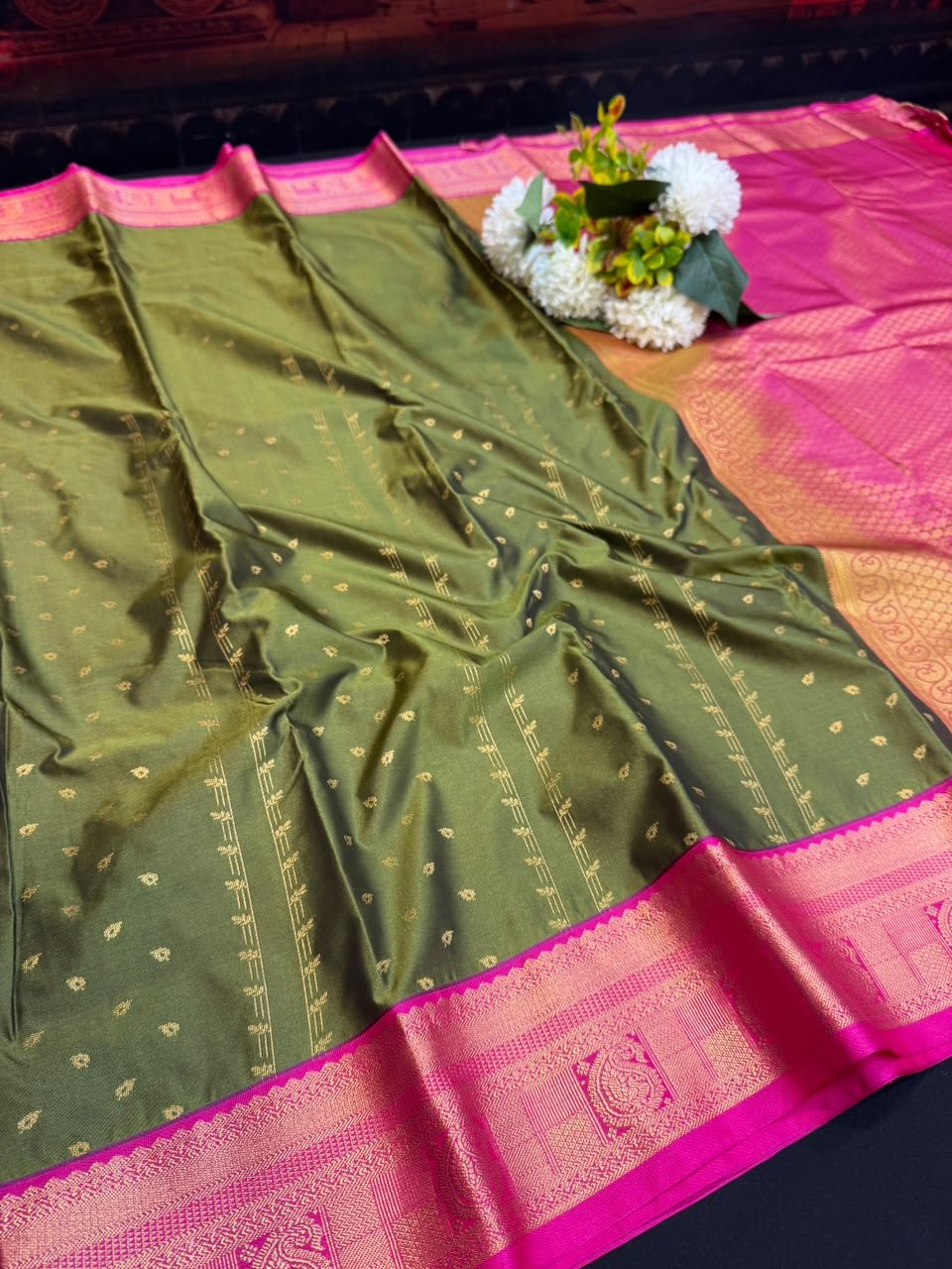 Vembu Semi Silk Saree | Zari Work | VNN05 - Sri Sakthi Pugazh Tex - Semi Silk