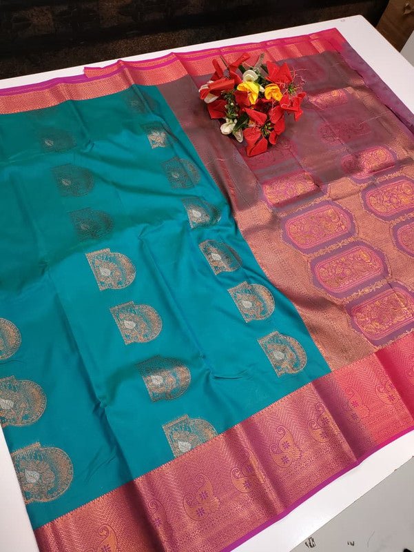 Vishalini Kanchi Meena Soft Silk Saree VS06