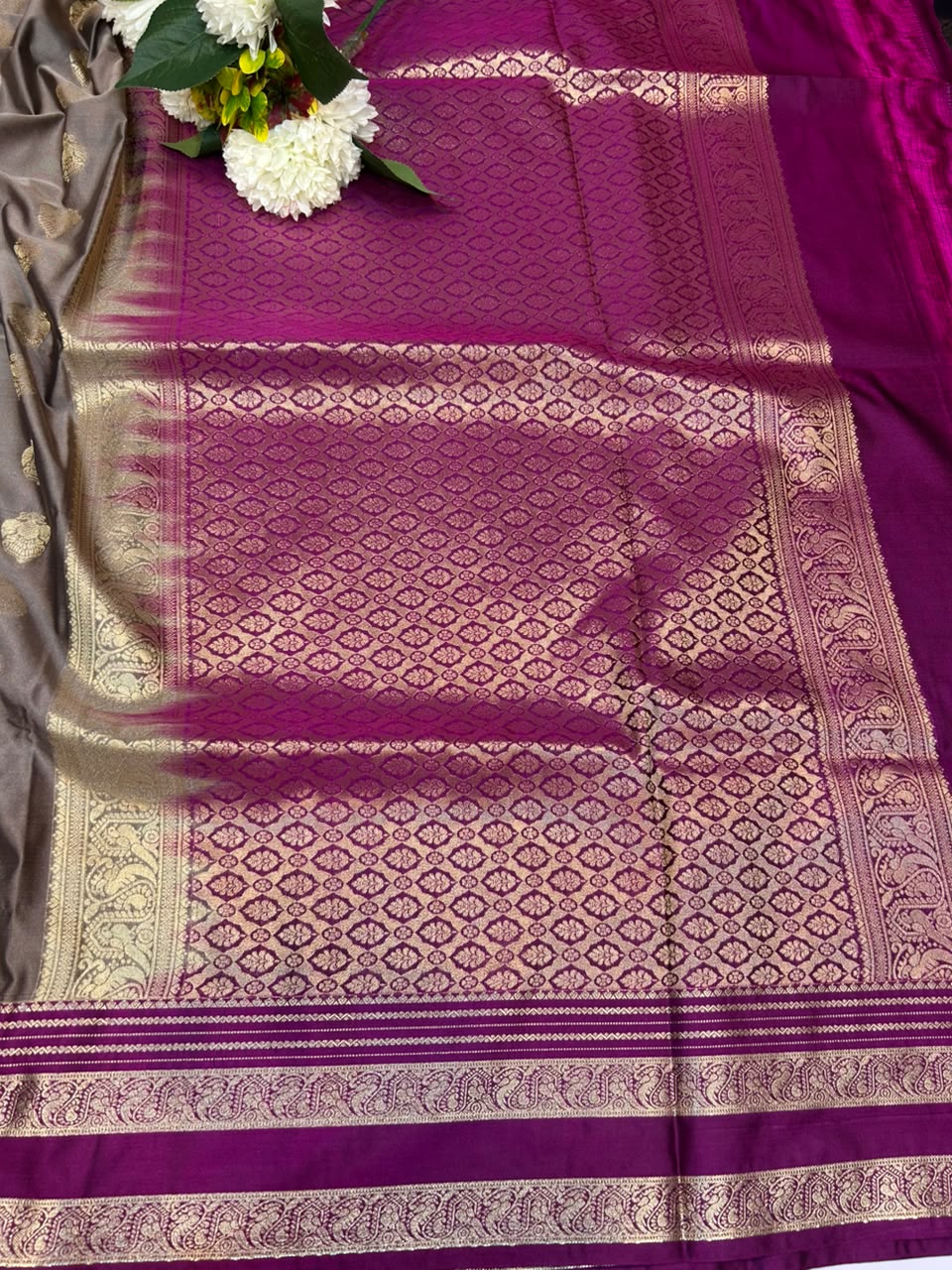 Warm Semi Silk Saree with |Zari Border for Women| WM01 - Sri Sakthi Pugazh Tex - Warm Semi Silk