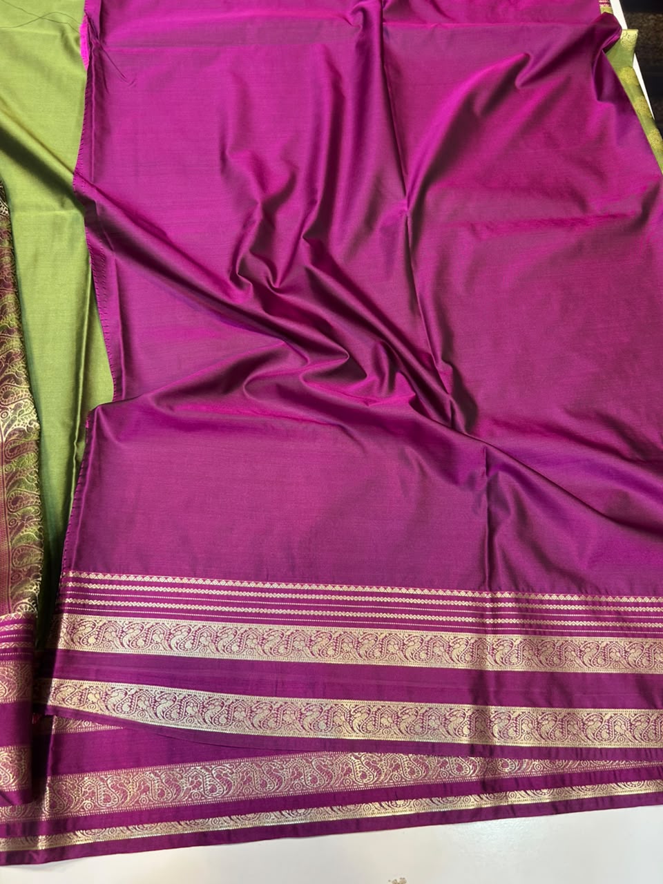 Warm Semi Silk Saree with Zari Silk fabric for festive wear