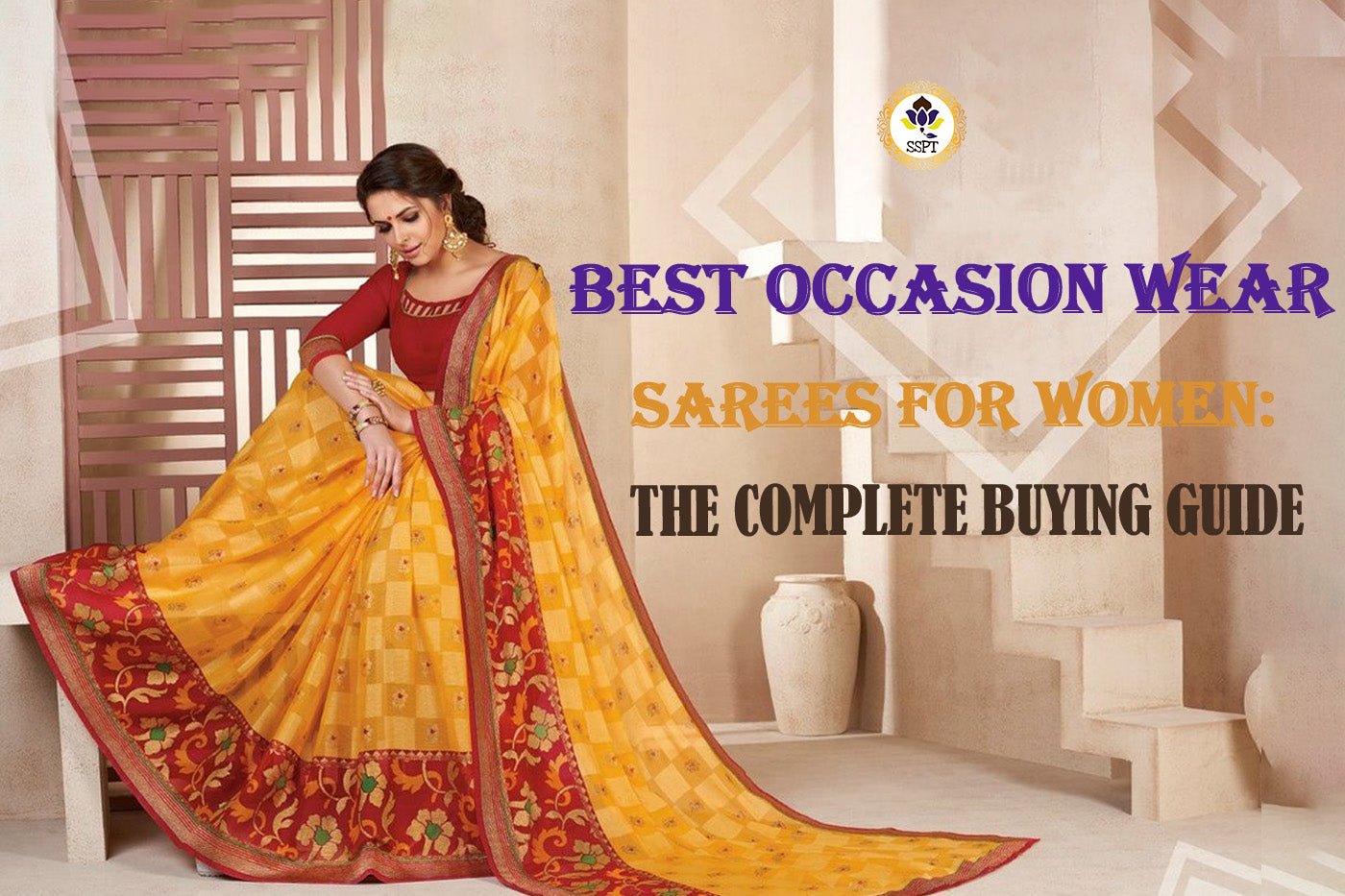 Elegant sarees for women in pure silk and soft silk fabrics for occasion wear by Sri Sakthi Pugazh Tex