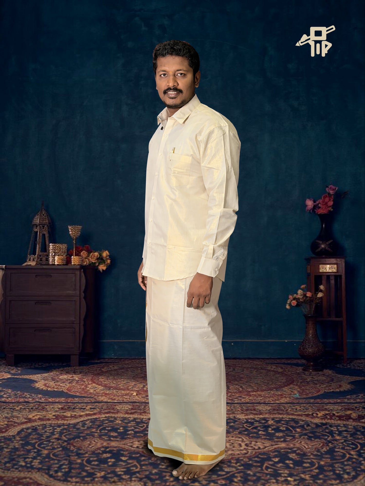 Wedding Tissue Shirts&Dhotis Combo