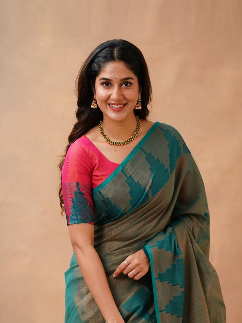 Slub Silk Saree for women featuring elegant textured silk fabric with graceful traditional design suitable for weddings parties and festive occasions
