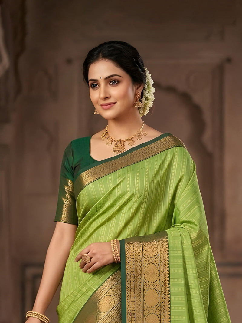 Vairaoosi Cotton Collection saree with traditional weaving design and soft lightweight cotton fabric suitable for daily wear and festive occasions.