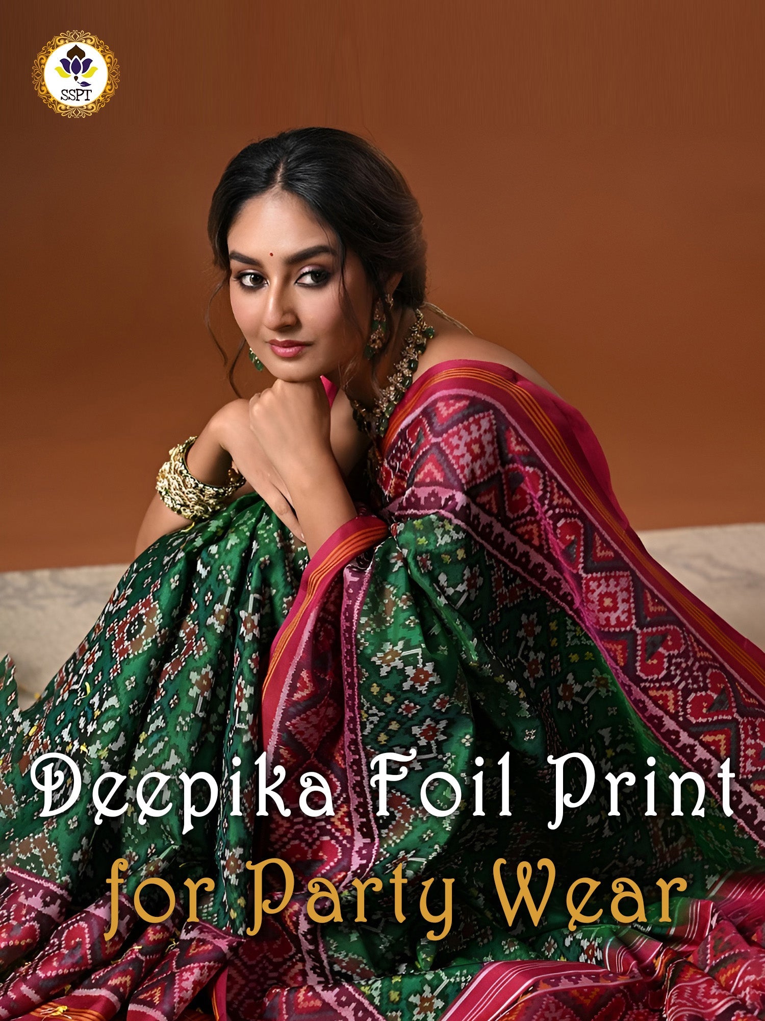 Deepika Foil Printed Fancy Saree in Blue for Party Wear