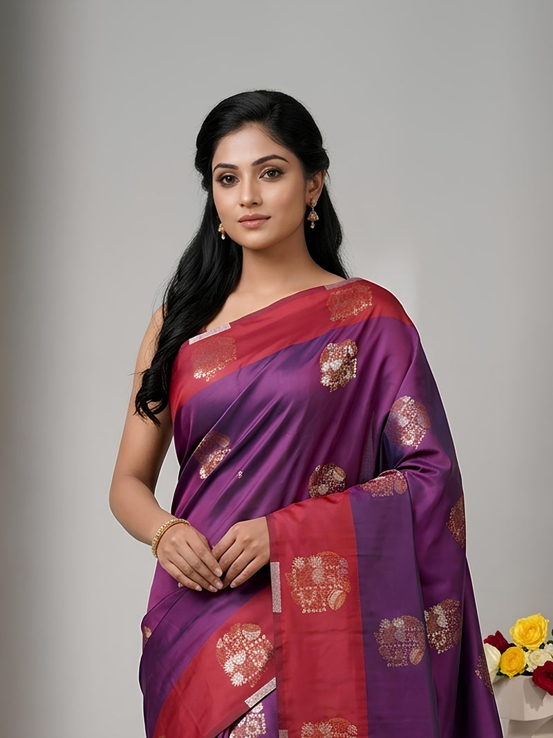Dhaniya Soft Silk Collection saree with elegant traditional soft silk design for wedding and festive wear from Sri Sakthi Pugazh Tex Salem Tamil Nadu