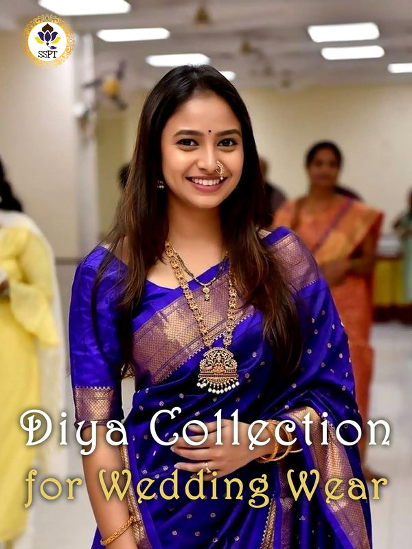 Diya Saree Soft Silk Collection with Zari Work for Wedding Wear