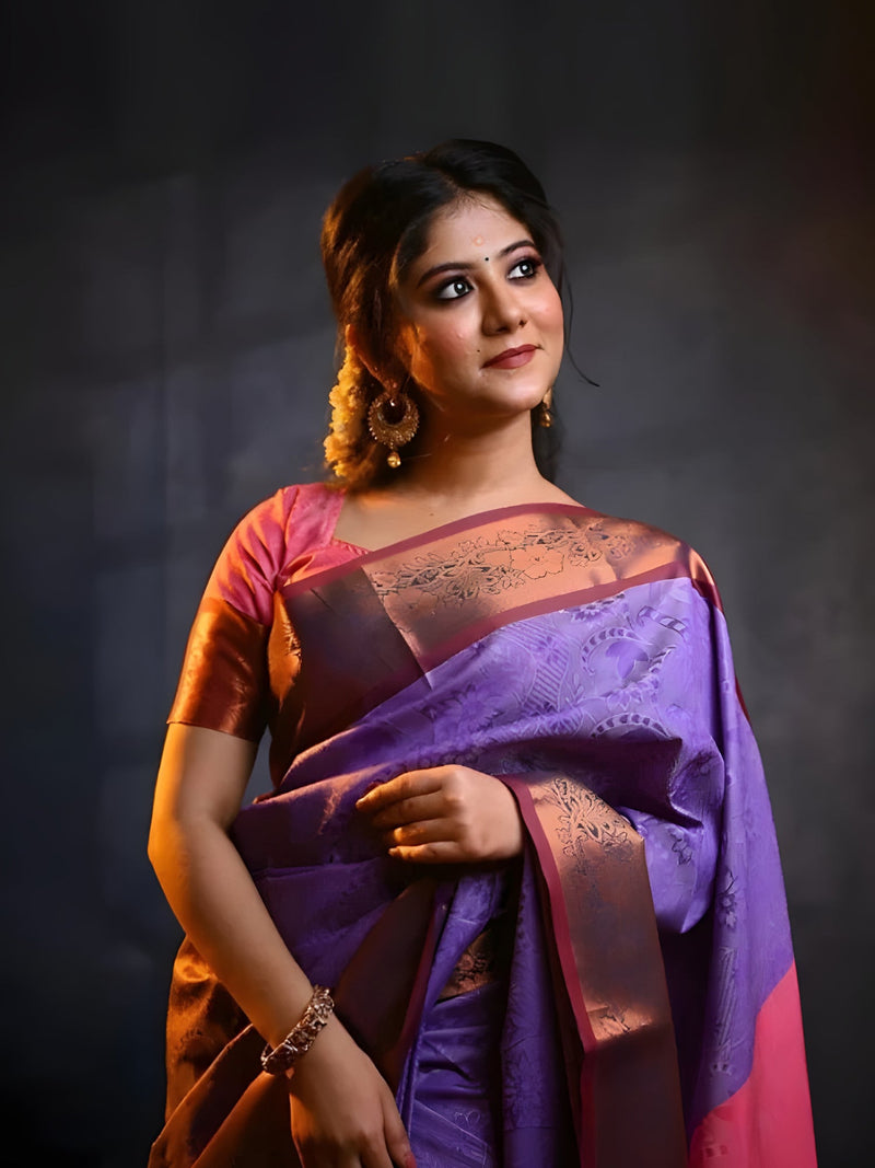 Poontamil Collection saree with elegant traditional South Indian design and soft lightweight fabric suitable for festive and office wear.