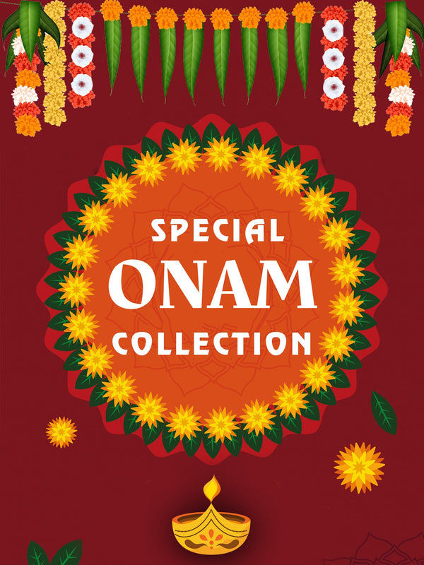 Onam Festival Saree Collection in premium fabric with elegant Zari work for festive celebrations