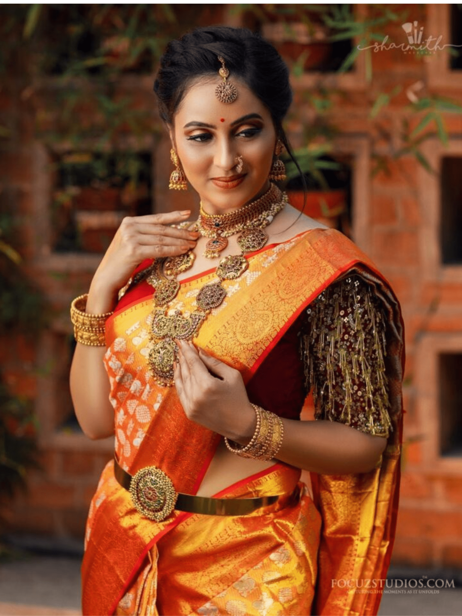 Kanji Tissue Saree with elegant zari work for wedding wear