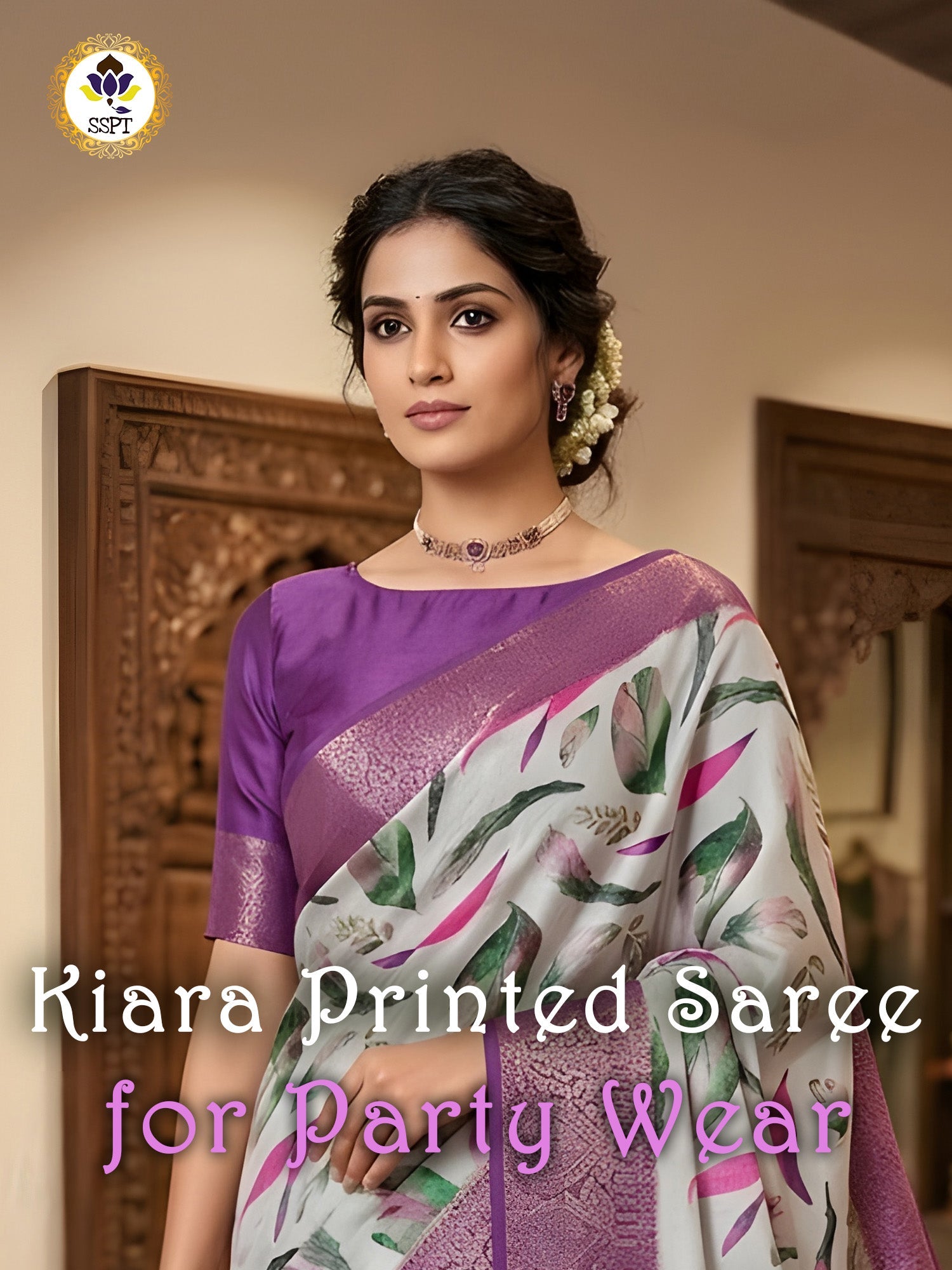 Kiara Digital Printed Linen Saree Collection Party Wear Saree