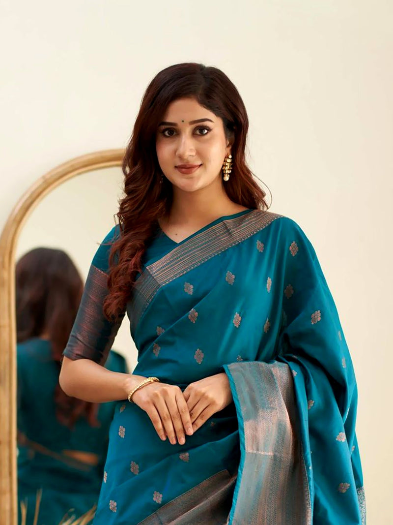 Luxury Semi Silk Saree with elegant traditional design and lightweight semi silk fabric suitable for weddings and festive occasions.