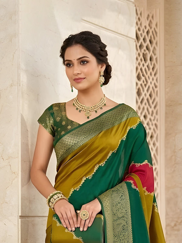 Mass Melo Collection Soft Silk Saree with elegant traditional design, ideal for wedding wear and festive celebrations