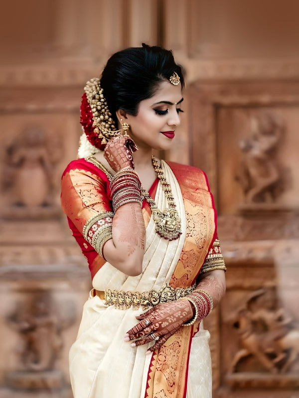 Monica Luxury Soft Silk Saree with Zari Work for Wedding Wear