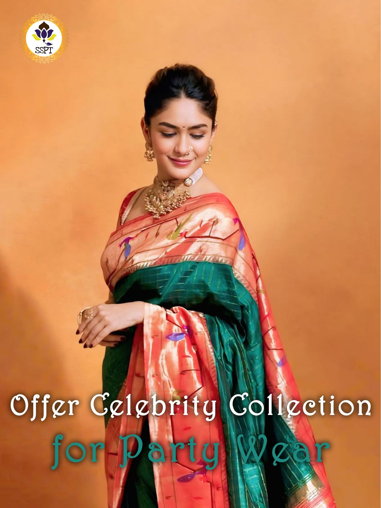 Offer Celebrity Collection fancy zari saree for party wear