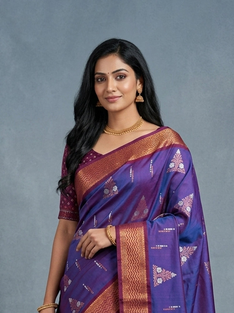 Priyanka Luxury Semi Silk Saree for women in elegant traditional design, perfect for weddings, festivals, and special occasions.