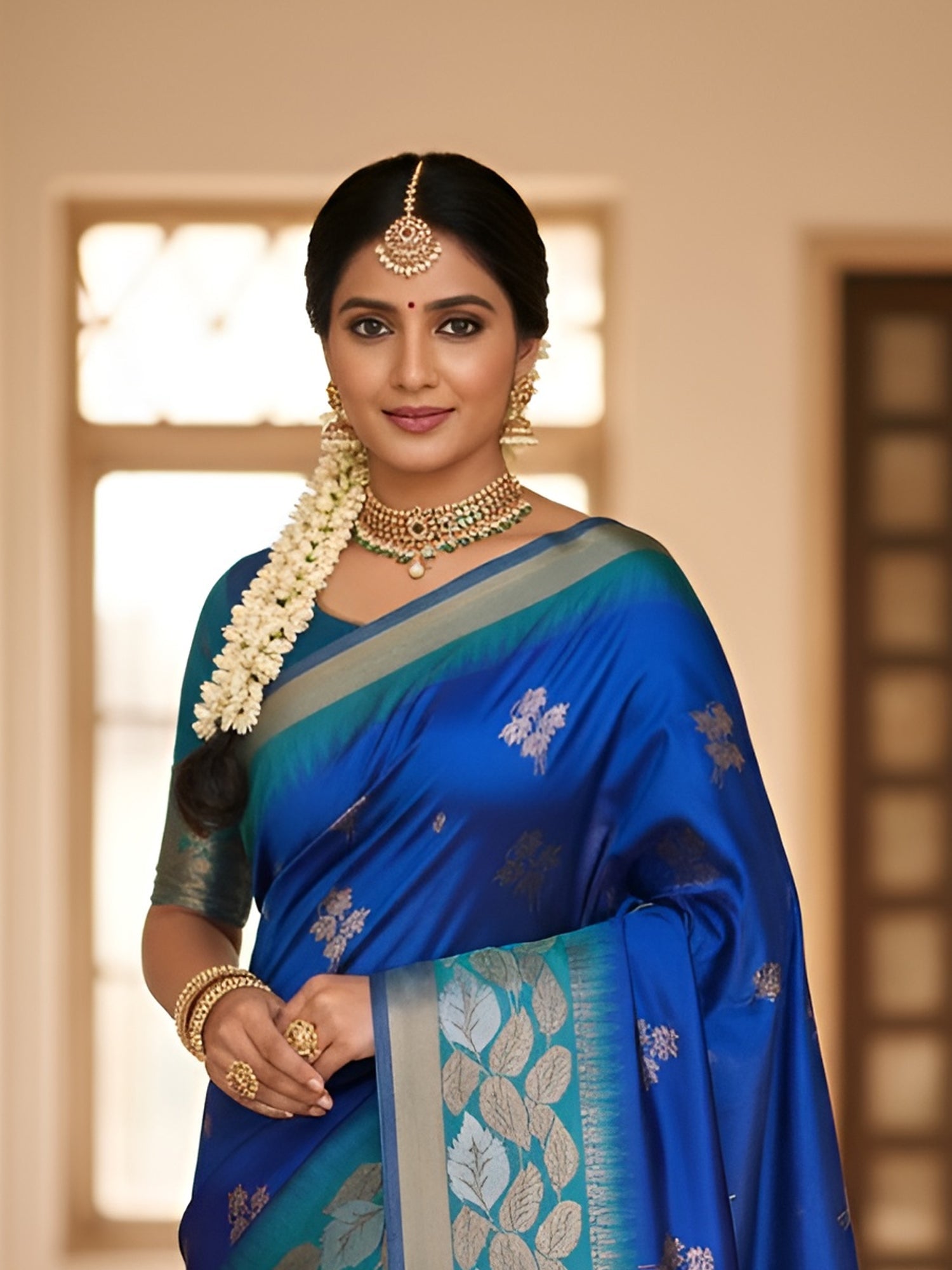 Sembaruthi Soft Silk Saree with elegant zari work for festive wear
