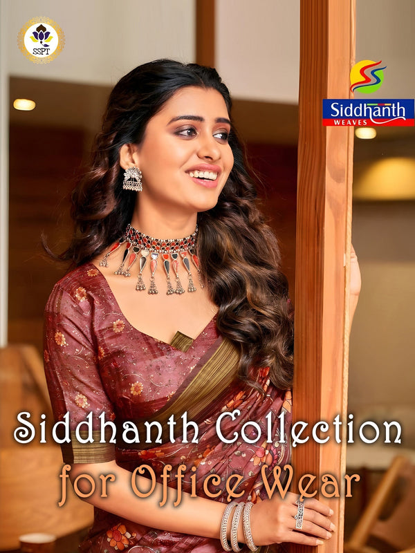 Siddhanth Soft Linen Saree Collection for Wedding Wear with Zari Work