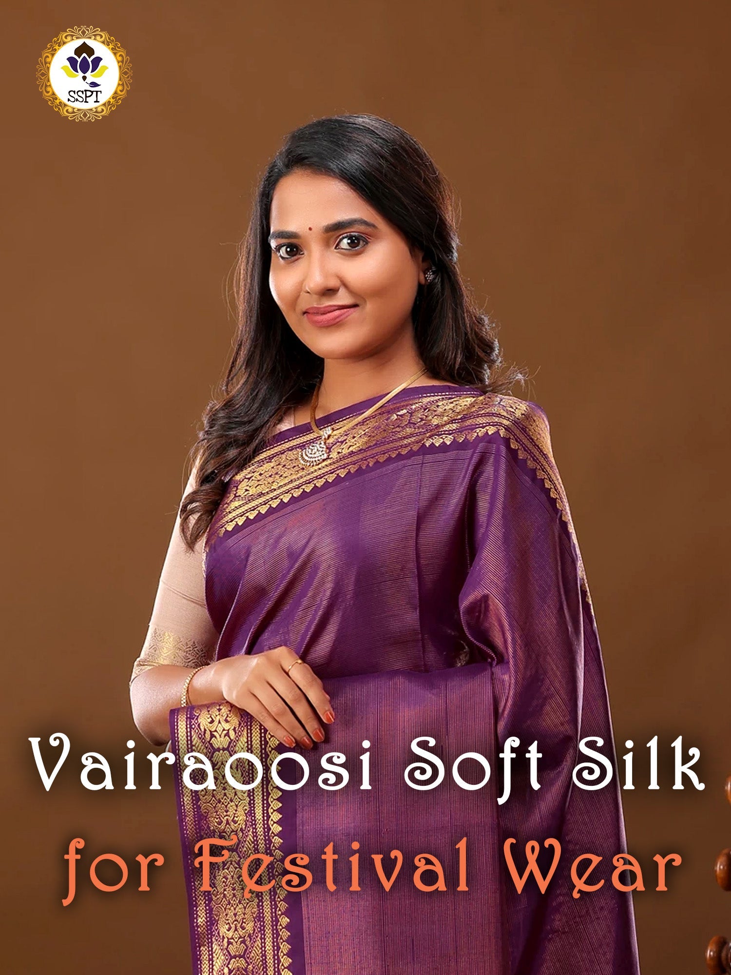 Vairaoosi Soft Saree with zari work for festival wear
