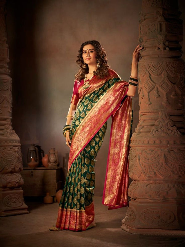 Velvet Looking Collection in maroon blended cotton with Zari work for weddings