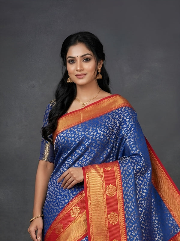 Vennila Luxury Semi Silk Collection saree in elegant traditional semi silk design for wedding and festive wear from Sri Sakthi Pugazh Tex Salem Tamil Nadu