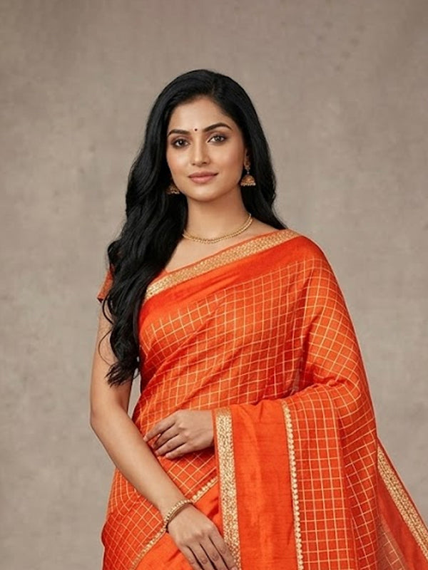 Zara Cotton Saree in maroon with zari work for festival wear