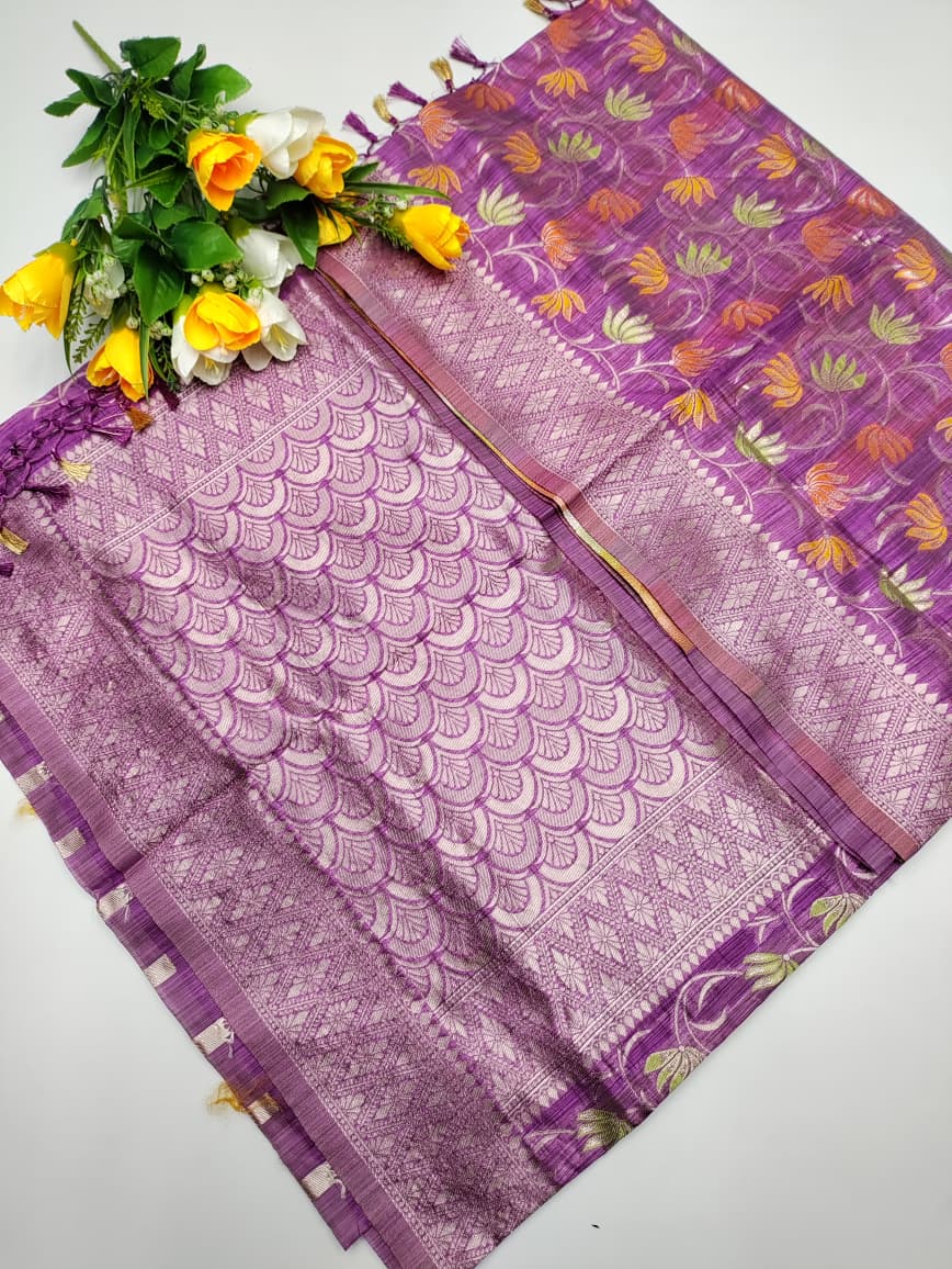Tussar Cotton Saree