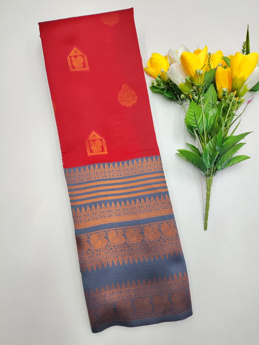 Ramya Pandian Saree(Red) 10 Days Prebooking